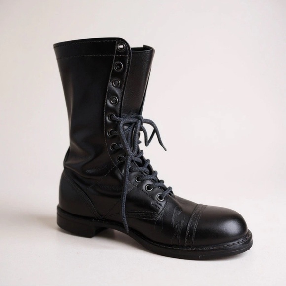 Corcoran Boots 1500 Men 9D Cap Toe Military Combat Paratrooper Vintage USA Black - Picture 1 of 10